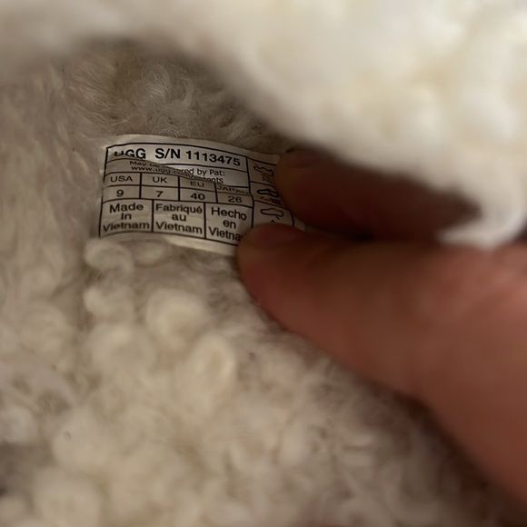 UGG Sherling White Size 9 Platform Slides - Picture 6 of 6